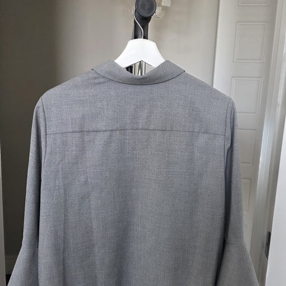 Alice + Olivia Gray Button Up Shirt Dress Size L - Picture 5 of 8